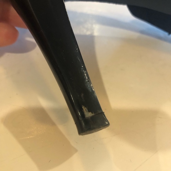 Tahari Size 8.5 Eva heels with beaded embellishments on strap. Black suede. - Picture 12 of 16